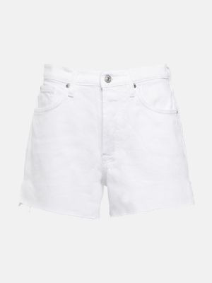 Shorts taille haute 7 For All Mankind blanc