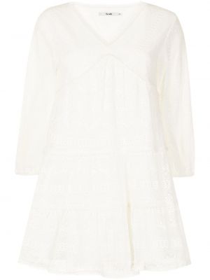 Mini vestido con bordado B+ab blanco