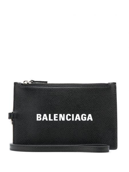 Peňaženka na zips Balenciaga čierna