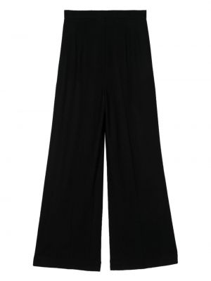 Spodnie relaxed fit plisowane Harris Wharf London czarne