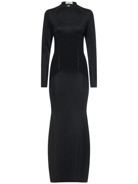 Dlouhé šaty Lanvin černé
