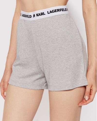 KARL LAGERFELD Rövid pizsama nadrág Logo 215W2183 Szürke