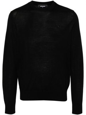 Volneni pulover Dsquared2 črna