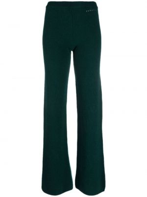 Dzianinowe haftowane spodnie Ermanno Firenze zielone