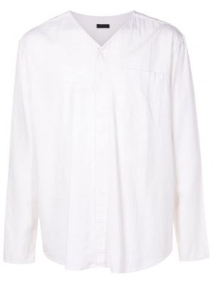Риза с v-образно деколте Osklen бяло