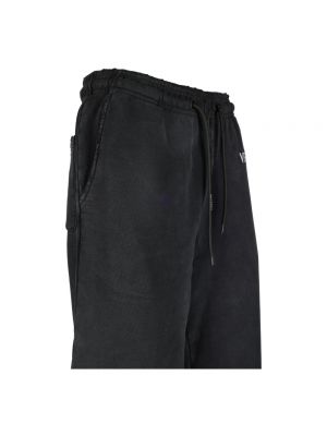 Pantalones de chándal de algodón oversized Versace negro