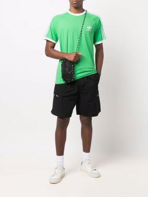 Camiseta a rayas Adidas verde