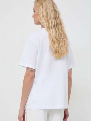 Bavlněné tričko Trussardi bílé