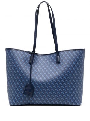 Δερμάτινη τσάντα shopper Tammy & Benjamin μπλε
