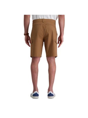 Big & Tall — шорты-карго с деталями штанинами и плоской передней частью Active Series Haggar коричневый