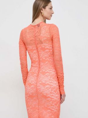 Testhezálló mini ruha Pinko narancsszínű