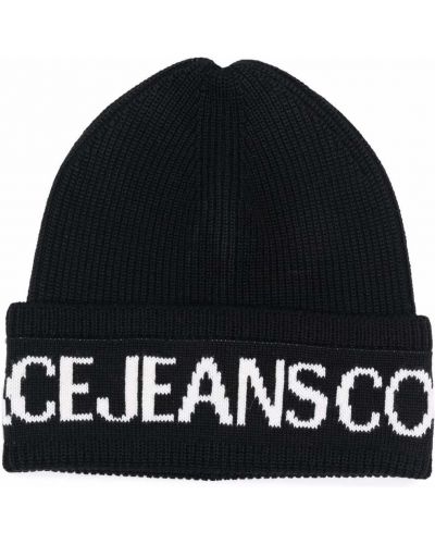 Gorro con estampado Versace Jeans Couture negro