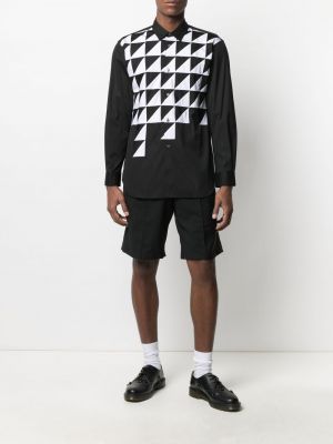 Camisa con estampado con estampado abstracto Comme Des Garçons Shirt negro