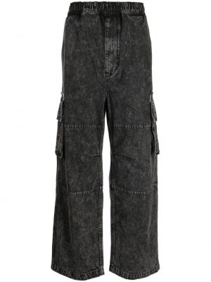 Straight fit džíny s kapsami Izzue černé