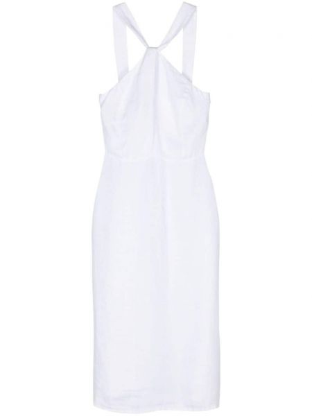 Lněné šaty 120% Lino bílé