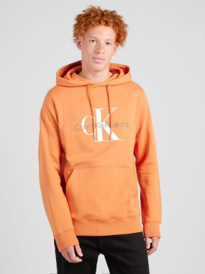 Pulóver Calvin Klein Jeans narancsszínű