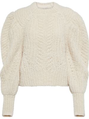 Vlnený sveter z alpaky Ulla Johnson biela