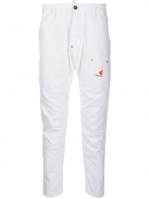Pantalones rectos slim fit Dsquared2 blanco