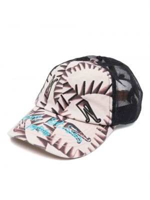 Șapcă cu broderie cu imprimeu abstract plasă Acne Studios negru