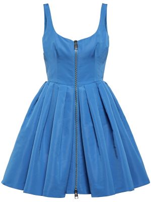 Mini vestido con cremallera Alexander Mcqueen azul