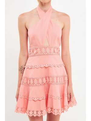 Кружевное платье Endless Rose розовое