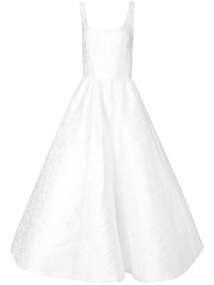Sukienka midi żakardowa Carolina Herrera biała