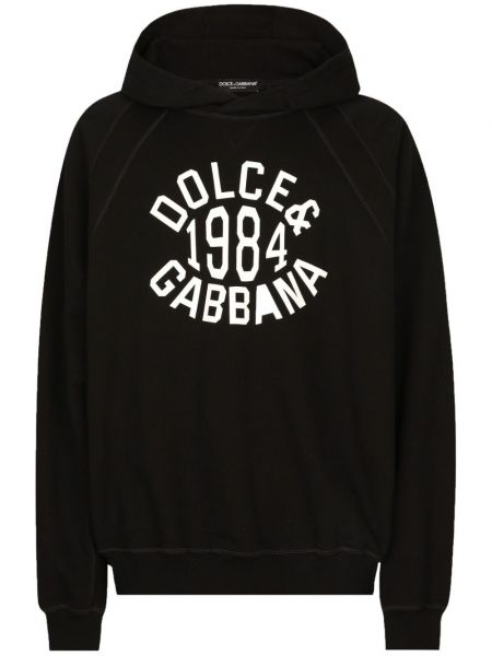 Baskılı hoodie Dolce & Gabbana siyah