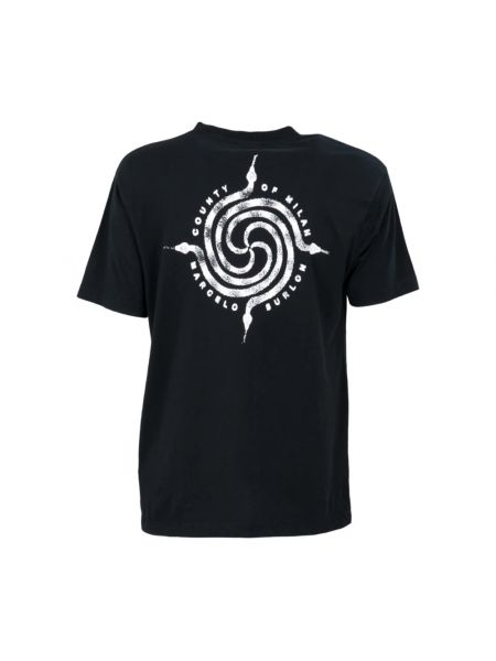 Camiseta manga corta de estampado de serpiente Marcelo Burlon negro