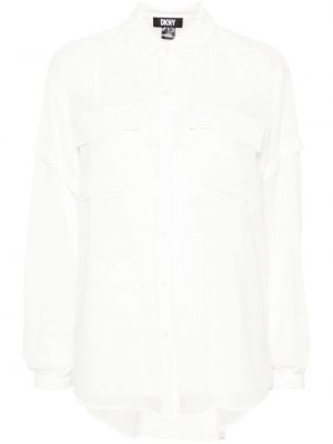 Průsvitná košile Dkny bílá