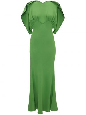 Миди рокля Victoria Beckham зелено