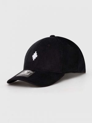 Βαμβακερό καπέλο κοτλέ Marcelo Burlon μαύρο