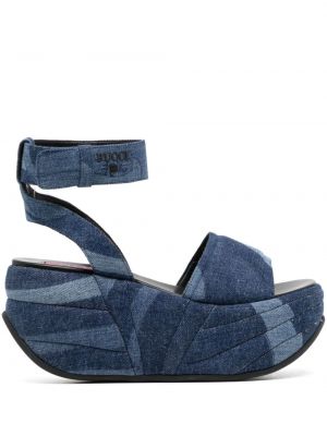 Sandale cu platformă Pucci albastru