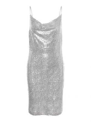 Koktejlové šaty Vero Moda stříbrné