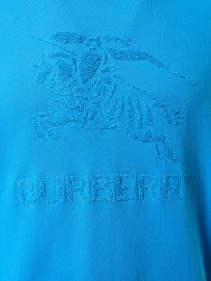 Bavlněná mikina bez kapuce Burberry modrá