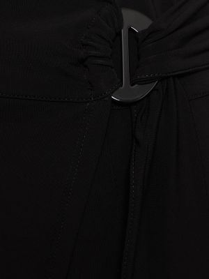 Krepové viskózové midi sukně Max Mara černé