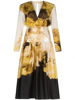 Коктейлна рокля с принт с абстрактен десен Silvia Tcherassi
