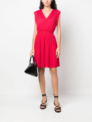 Plisuotas midi suknele Armani Exchange raudona