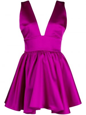 Mini šaty s výstřihem do v The New Arrivals Ilkyaz Ozel růžové