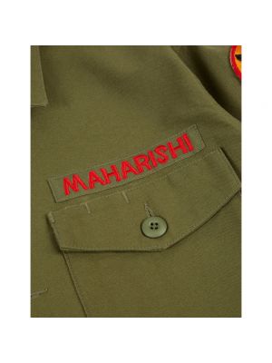 Camisa de algodón Maharishi verde