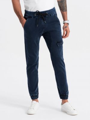 Cargo kalhoty Ombre Clothing modré