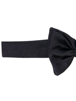 Saténová kravata s mašlí Brunello Cucinelli modrá