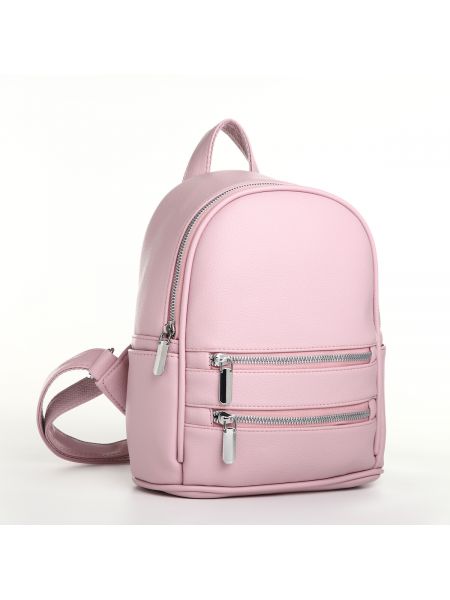 Рюкзак на молнии No Brand розовый