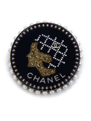Broszka Chanel Pre-owned czarna