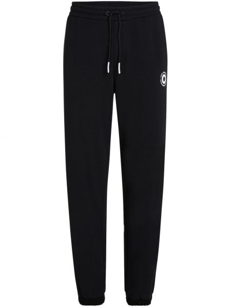 Pantaloni sport din bumbac cu imagine Karl Lagerfeld negru