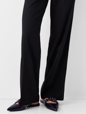 Pantalon plissé Bershka noir