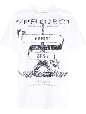 Kokvilnas t-krekls Y Project balts