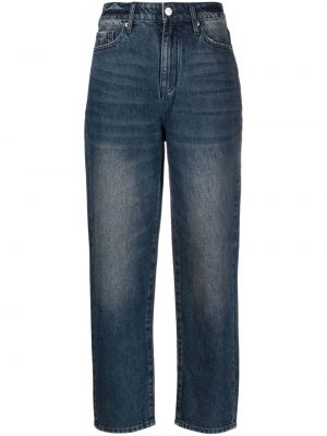 Straight fit džíny s oděrkami Armani Exchange modré