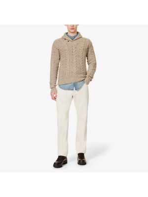 Нейлоновый шерстяной свитер с шалевым воротником Polo Ralph Lauren