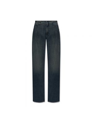 Jeans en coton large Mm6 Maison Margiela bleu