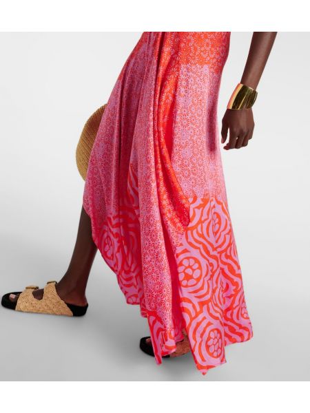 Μάξι φόρεμα με σχέδιο Poupette St Barth ροζ